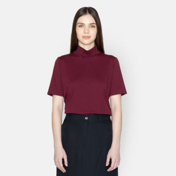 Grana Supima High Neck Tee - Picture 1 of 6